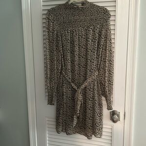 Boden mock neck smocked dress.